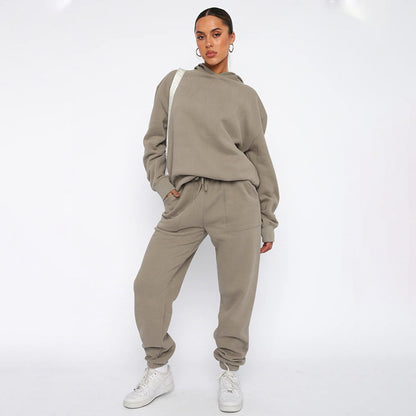 Hooded Long Sleeve Sweater Women's Clothing Fashion Casual Trousers Suit