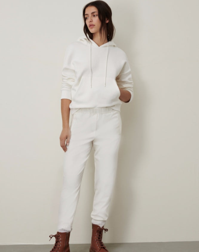 Hooded Drawstring Top Elastic Waist Casual Pants Fashion Fleece Suit