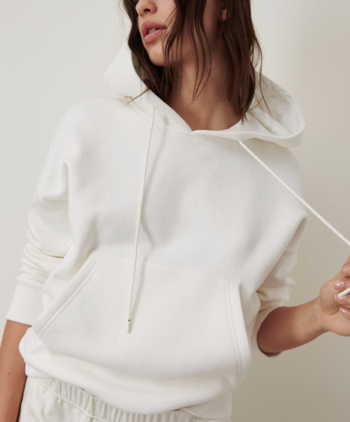 Hooded Drawstring Top Elastic Waist Casual Pants Fashion Fleece Suit